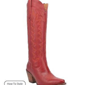 Dan Post Red Western Leather Boots
